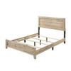 Acme Miquell Wood Rectangular Headboard Queen Panel Bed in Natural view 3