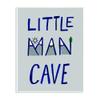 Kids Little Man Cave Word Boys Blue Grey Nursery Design view 1