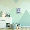 Kids Little Man Cave Word Boys Blue Grey Nursery Design view 4
