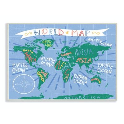 Kids World Map Colorful Nursery Design