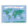 Kids World Map Colorful Nursery Design view 1