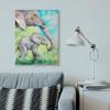 Stupell Industries Cute Baby Elephant Family Animal Blue Watercolor Painting view 3