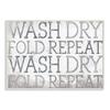 Stupell Industries Wash Dry Laundry Bathroom Textured Word Design view 1
