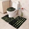 Bathroom Mat Sets 3 Piece Set Rugs USA Flag Bath Rugs, Camouflage Themed Memory Foam Mat Set Matches Anti-Skid Absorbent Toilet Seat Cover Bath Mat Lid Cover 18"x30"+14"x18"+15"x18" view 1