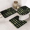 Bathroom Mat Sets 3 Piece Set Rugs USA Flag Bath Rugs, Camouflage Themed Memory Foam Mat Set Matches Anti-Skid Absorbent Toilet Seat Cover Bath Mat Lid Cover 18"x30"+14"x18"+15"x18" view 2