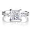 Bansriracha Princes Cut Solid 925 Sterling Silver Wedding Promise Engagement Ring CFR8006 (9) view 2