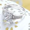 Bansriracha Princes Cut Solid 925 Sterling Silver Wedding Promise Engagement Ring CFR8006 (9) view 3