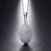 Bansriracha Trendy Round 925 Sterling Silver Jewelry Pendant AAA CZ Necklace with 45CM Chain SN60 view 2