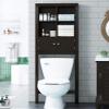 Spirich Over The Toilet Cabinet for Bathroom Storage, Over Toilet Storage Shelf, Bathroom Space-Saving Organizer, Espresso view 1