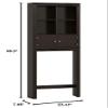 Spirich Over The Toilet Cabinet for Bathroom Storage, Over Toilet Storage Shelf, Bathroom Space-Saving Organizer, Espresso view 2