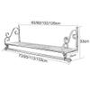 FKDEDN Iron Clothes Rack,Clothing Store Coat Rack,Wall Mount Clothes Display,Hanger Storage Rack,Floating Shelves (Size : 80x25x33cm) view 2