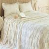 ABREEZE Vintage Cotton Bedding Set Hand Crochet Bedspread Hook Floral Beige Lace Bed Spread with Pillowcases 3Pcs,King view 2