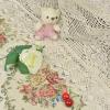 ABREEZE Vintage Cotton Bedding Set Hand Crochet Bedspread Hook Floral Beige Lace Bed Spread with Pillowcases 3Pcs,King view 4