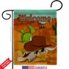 Welcome Longhorn Skull Burlap Garden Flag Set with Stand Country Living Southwest Desert Cactus Succulent Particular Area Small Decorative Gift Yard House Banner Double-Sided Made In USA 13 X 18.5 view 2