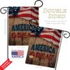 Proud to Make America Great Again Garden Flag Set with Stand Patriotic Patriotism Independence Memorial United State American Small Gift Yard House Banner Double-Sided Made In USA 13 X 18.5 view 3