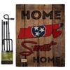 State Tennessee Home Sweet Garden Flag Set with Stand Regional USA American Territories Republic Country Particular Area Small Decorative Gift Yard House Banner Double-Sided Made In 13 X 18.5 view 1