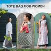 BeeGreen Grocery Bags | Reusable Gift Bags, Large Tote for Women & Foldable Beach Bag - 6 Pack Reusable Bag With Handles | Collapsible Cute Cloth Storage for Market, Holiday & Shopping | Washable view 4