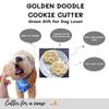 Golden Doodle Cookie Cutter and Dog Treat Cutter - Dog Face - 3 inch view 3