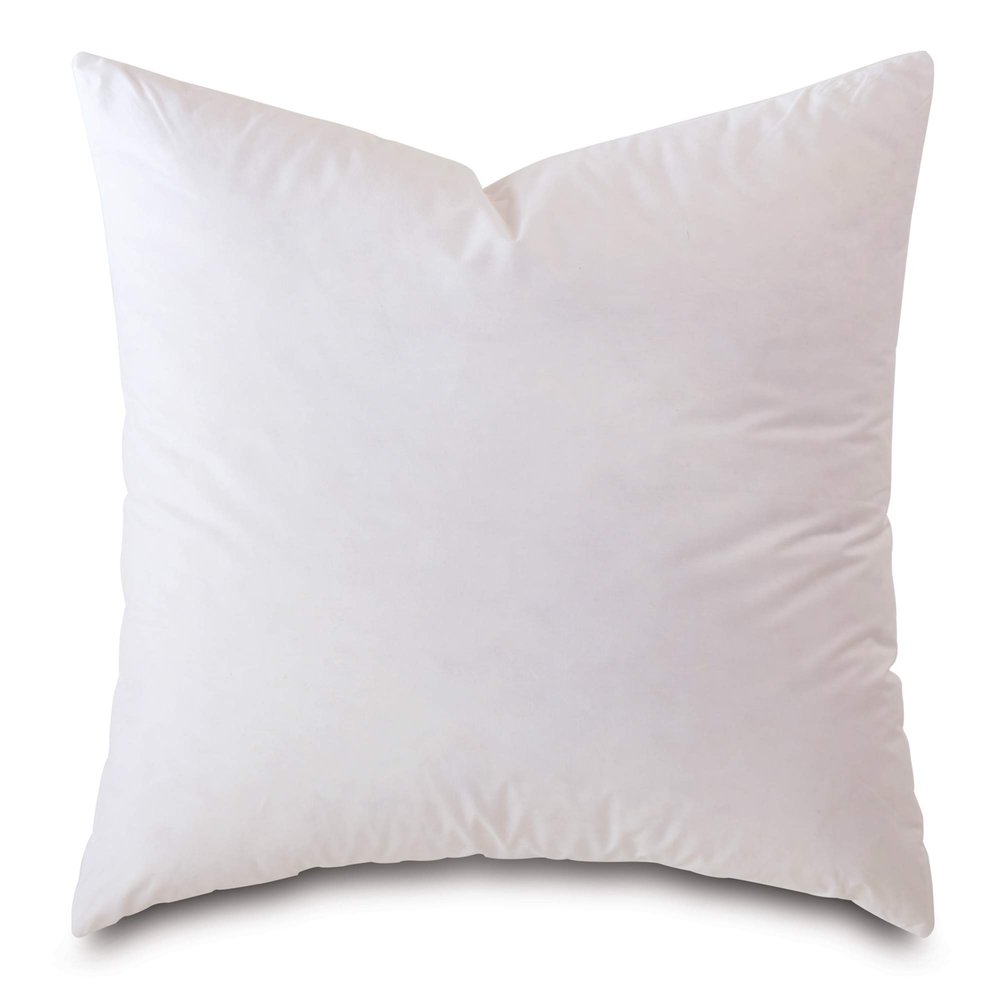 33x33 Luxury Hypoallergenic 50/50 Fluffy Feather Poly Mix Square Pillow Insert, 100% Cambric Cotton Shell, Never Vacuum-Packed, Odorless, Made in USA