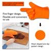 AKOAK Kitchen Perfect Silicone Barbecue Glove, Cooking/Grilling/Oven/Baking Glove, Waterproof, Non-Slip, Heat Resistant - Easily Handles Hot Food in The Kitchen or Grill, Pack of 1(Orange) view 4