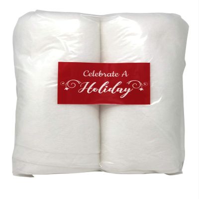 Celebrate A Holiday Christmas Snow Roll - 3 Foot X 8 Foot Artificial Blanket for Decorations - Fake Snow for Villages (2 Pack)