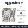 Amazon Basics Collapsible Storage Bins with Handle, Space-Saving, Breathable Cube Organizer, 10.5" x 10.5" x 11", Chevron Grey, 6-Pack view 2