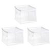 Amazon Basics Clear Zippered Storage Bags for Closet Organization, Stackable Clothing and Linen Storage Containers, 3-Pack view 1