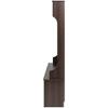 Prepac Brown Hall Tree, Shoe Cabinet, Storage Cabinet with 24 Shoe Cubbies and 6 Double Coat Hooks 15.5" D x 60" W x 77" H view 4