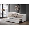 Acme Jedda Faux Leather Upholstered Twin Daybed and Trundle in White view 1