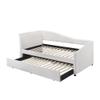 Acme Jedda Faux Leather Upholstered Twin Daybed and Trundle in White view 3