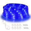 Areful Blue LED Lights, 16ft Rope Lights, Connectable and Flexible Blue Strip Lighting, High Brightness 3528 LEDs with Clear PVC Jacket, Waterproof Weatherproof for Indoor Outdoor Use view 1