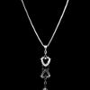 Bansriracha Love Heart and Star Dual Use Pendant Necklaces 925 Sterling Silver Rhinestone Drop Necklace for Women Jewelry Gift (50CM) view 3