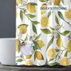 Amagical 4 Pieces Lemon Fruit Citrus Flowers Leaves Pattern Shower Curtain Set Bathroom Mat Set, Bath Mat Contour Mat Toilet Cover Shower Curtain and 12 Hooks view 4