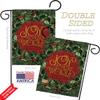 Joy To The World Wreath Garden Flag Set Wall Hanger Wintertime Winter Wonderland Snowflake Snowman Ice Skate Season Snow Small Decorative Gift Yard House Banner Double-Sided Made In USA 13 X 18.5 view 3