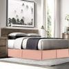 Comfort Bed Store Box Pleated Bed Skirt-1000 Thread Count 100% Egyptian Cotton,Quadruple Pleated, Wrinkle and Fade Resistant, 16 Tailored DropInches(Peach,Full) view 2
