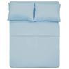 HR Luxury Linen 4 PC Bedding Sheet Set 8" Deep Pocket 400 TC 100% Cotton for RV- Trucks, Campers, Airstream, Bus, Boat and motorhomes Easy to fit in RV-Mattress Solid - Short Queen (60"x75") Sky Blue view 1