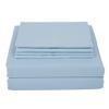 HR Luxury Linen 4 PC Bedding Sheet Set 8" Deep Pocket 400 TC 100% Cotton for RV- Trucks, Campers, Airstream, Bus, Boat and motorhomes Easy to fit in RV-Mattress Solid - Short Queen (60"x75") Sky Blue view 2