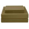 HR Luxury Linen 4 PC Bedding Sheet Set 8" Deep Pocket 400 TC 100% Cotton for RV- Trucks, Campers, Airstream, Bus, Boat and motorhomes Easy to fit in RV-Mattress Solid - Short Queen (60"x75") Taupe view 2