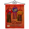 Festival Of Lights Burlap Garden Flag Set Wall Hanger Celebration Diwali Deepavali Hindus Religious Small Decorative Gift Yard House Banner Double-Sided Made In USA 13 X 18.5 view 1