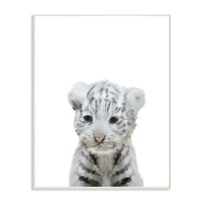 Cute Baby White Tiger Animal Kids Painting