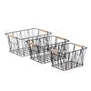 Amazon Basics Stackable Rectangular Wire Storage Baskets for Closet Organization, Set of 3, Multipurpose Home Organizer, Black view 1
