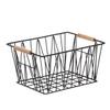 Amazon Basics Stackable Rectangular Wire Storage Baskets for Closet Organization, Set of 3, Multipurpose Home Organizer, Black view 2