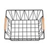 Amazon Basics Stackable Rectangular Wire Storage Baskets for Closet Organization, Set of 3, Multipurpose Home Organizer, Black view 3