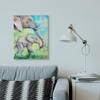 Stupell Industries Cute Baby Elephant Family Animal Blue Watercolor Painting view 3