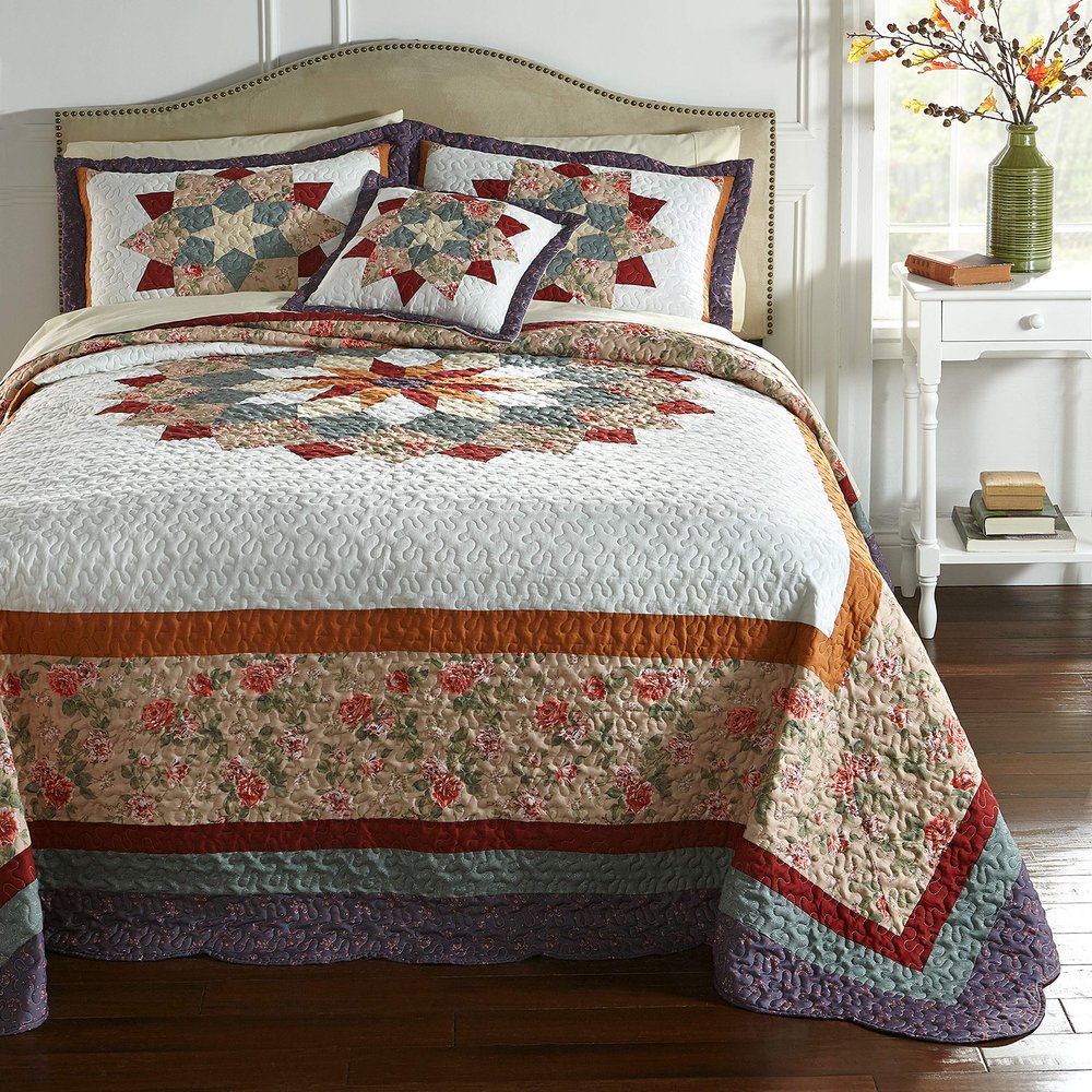 BrylaneHome Virginia Bedspread - King, Multi