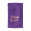 Swanson Christian Products Pastor Towel  Woman of God  Purple Hand Towel with Gold Embroidery  Cotton view 3
