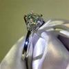 Bansriracha Ring 100% Soild 925 Sterling Silver Jewelry 1.5ct Sona AAAAA Zircon Cz Engagement Wedding Band Rings for Women (9) view 1