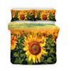 Children 3D Bedding Set Full King Sunflower Print Duvet Cover Set Bedclothes with Pillowcase Home Textiles Twin Queen Quilt Cover (35,US Queen) view 2