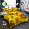 Children 3D Bedding Set Full King Sunflower Print Duvet Cover Set Bedclothes with Pillowcase Home Textiles Twin Queen Quilt Cover (35,US Queen) view 4