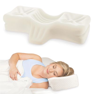 Therapeutica Lite Cervical Orthopedic Foam Sleeping Pillow; Can Help Relieve Neck, Shoulder, and Back Tension; Helps Spinal Alignment; Back and Side Sleeping, Medium Firm - Average